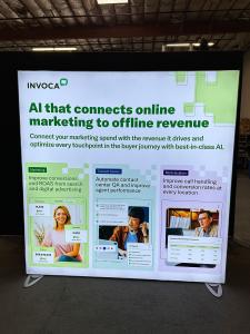 RENTAL: RE-1043 84” Wide x 84” High Single-Sided Lightbox with Fabric Blocker, Baseplates, and SEG Fabric Graphic -- View 2